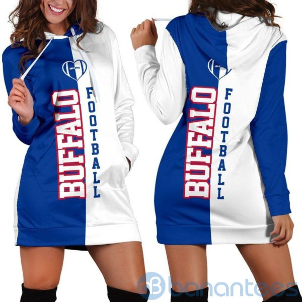 Buffalo Football Hoodie Dress For Women Product Photo