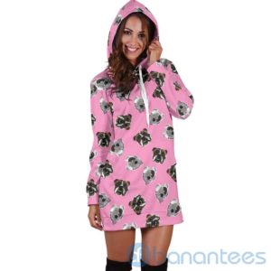 Bulldog Dog Lover Head Hoodie Dress For Women Product Photo