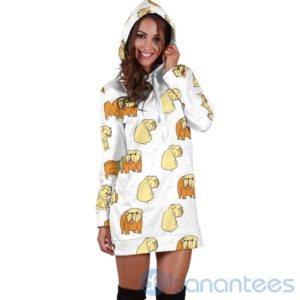 Bulldog Doodles Hoodie Dress For Women Product Photo