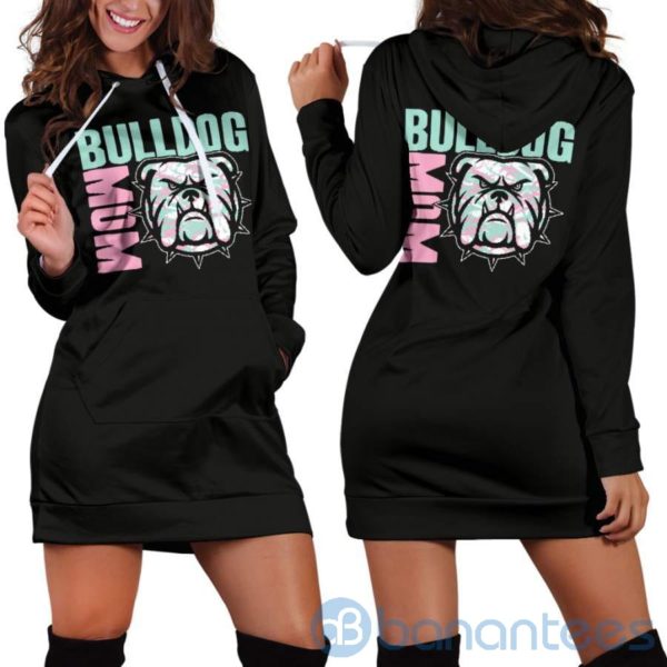 Bulldog Mom Hoodie Dress For Women Product Photo