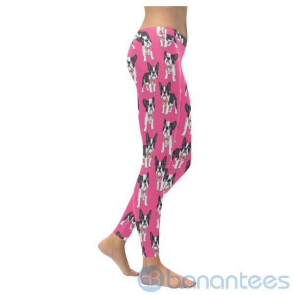 Bulldog Pink Leggings For Women Product Photo