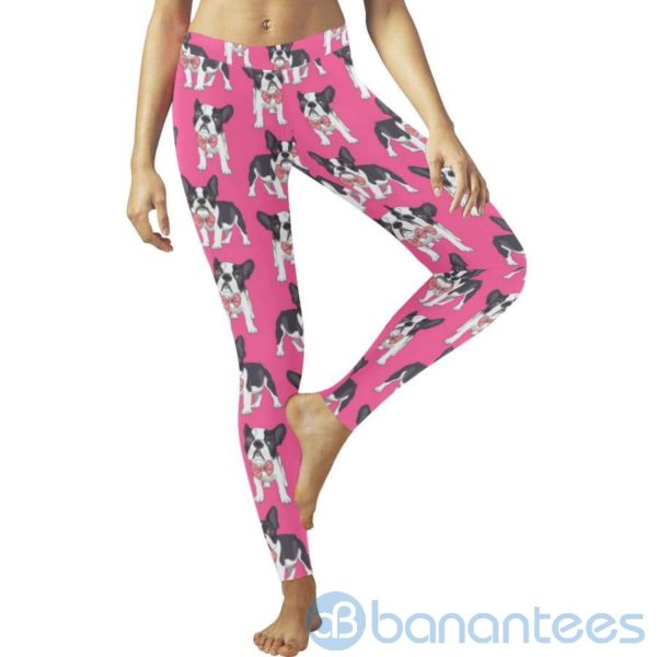 Bulldog Pink Leggings For Women Product Photo