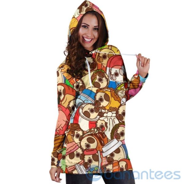 Bunch of Pugs Hoodie Dress For Women Product Photo