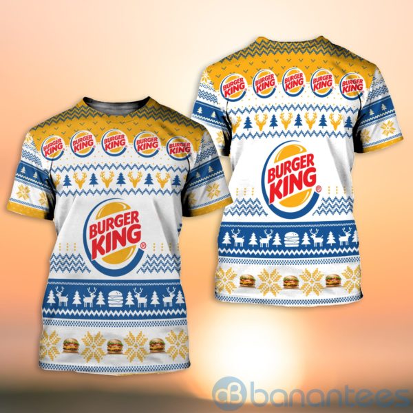 Burger King Ugly Christmas All Over Printed 3D Shirt Product Photo