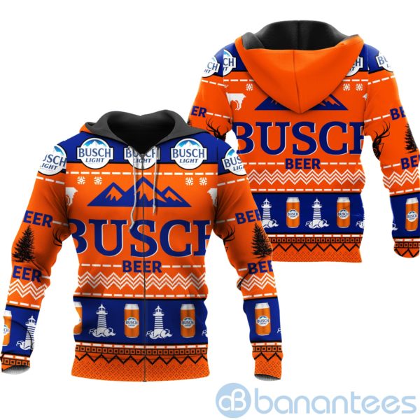 Busch Beer Ugly Christmas All Over Printed 3D Shirt Product Photo