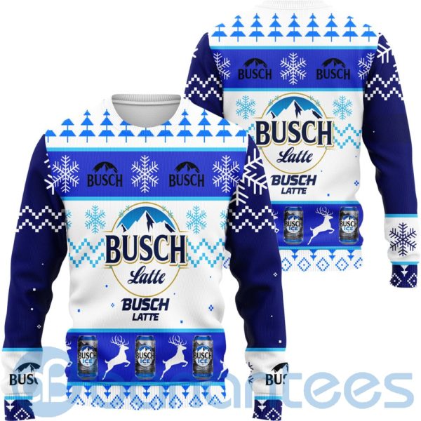 Busch Latte Beer Ugly Christmas All Over Printed 3D Shirt Product Photo
