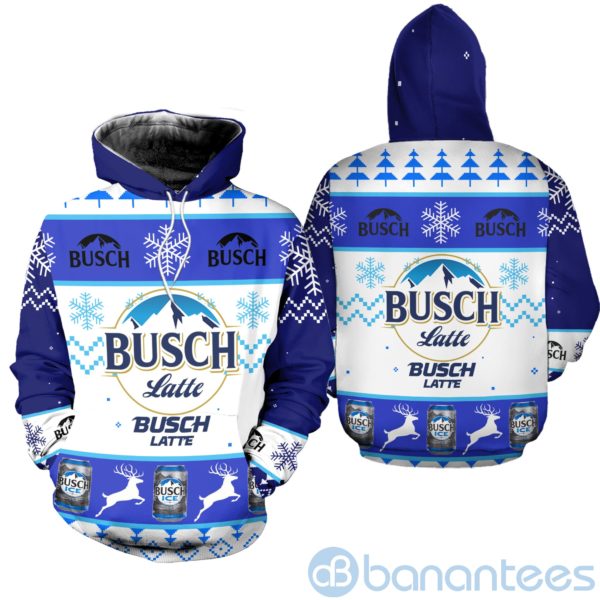 Busch Latte Beer Ugly Christmas All Over Printed 3D Shirt Product Photo