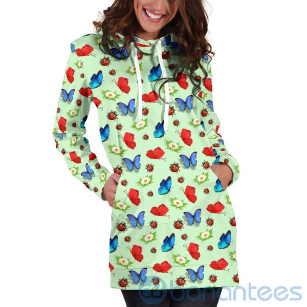 Butterfly Garden Hoodie Dress For Women Product Photo