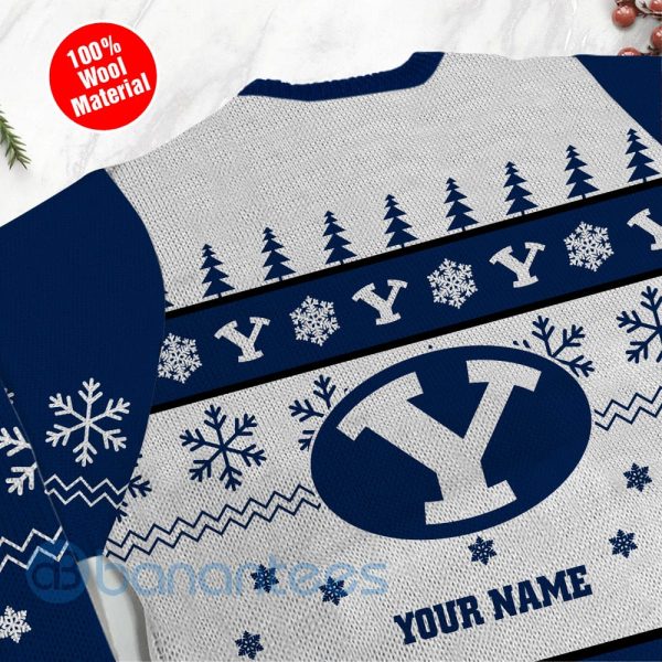 BYU Cougars Custom Name Personalized Ugly Christmas 3D Sweater Product Photo