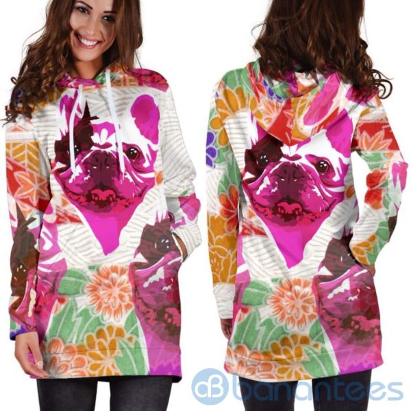 Candy Frenchie Hoodie Dress For Women Product Photo