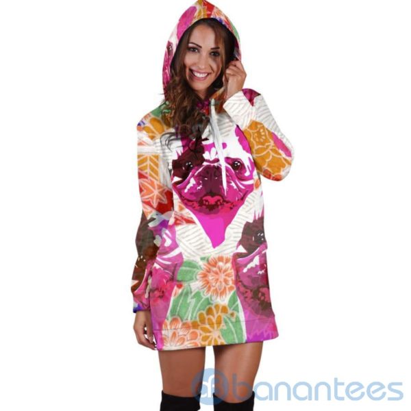 Candy Frenchie Hoodie Dress For Women Product Photo