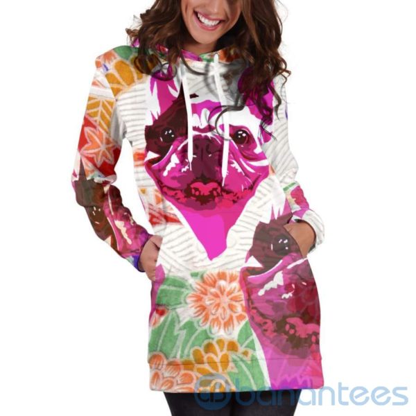 Candy Frenchie Hoodie Dress For Women Product Photo