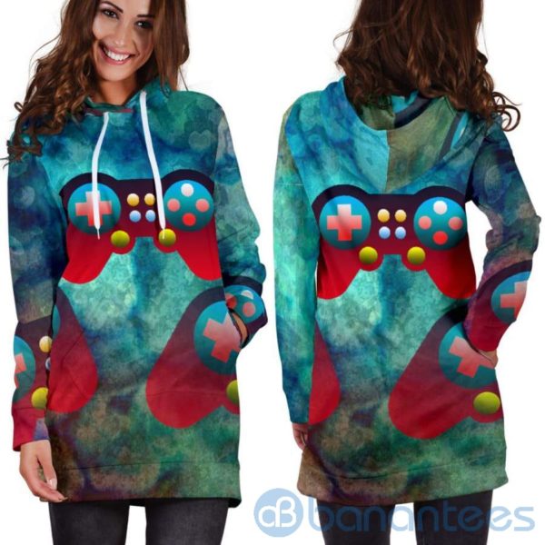 Candy Gamer Hoodie Dress For Women Product Photo