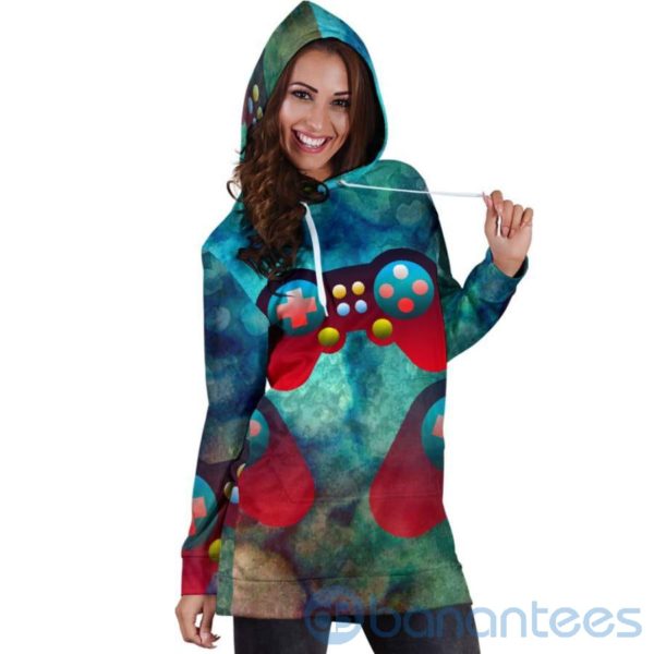 Candy Gamer Hoodie Dress For Women Product Photo