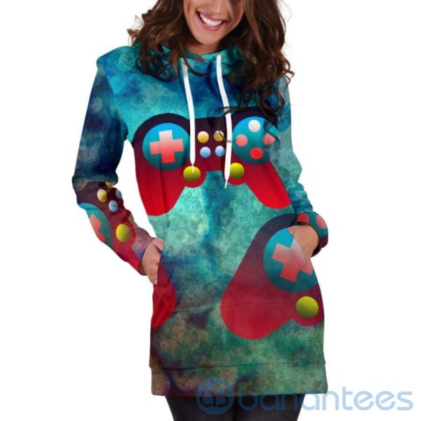 Candy Gamer Hoodie Dress For Women Product Photo