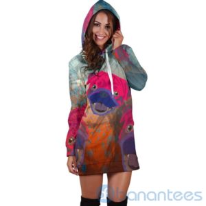 Candy Pug Hoodie Dress For Women Product Photo
