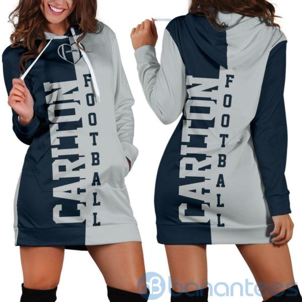 Carlton Football Hoodie Dress For Women Product Photo