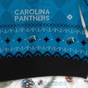 Carolina Panthers American Football Black Ugly Christmas 3D Sweater Product Photo