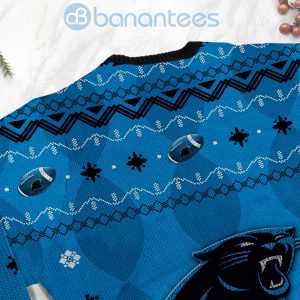 Carolina Panthers American Football Black Ugly Christmas 3D Sweater Product Photo