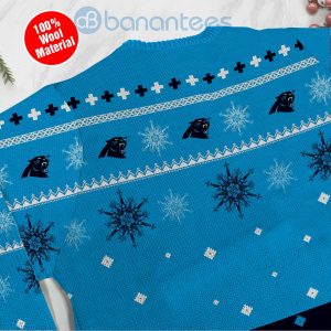 Carolina Panthers Funny Charlie Brown Peanuts Snoopy Ugly Christmas 3D Sweater Product Photo