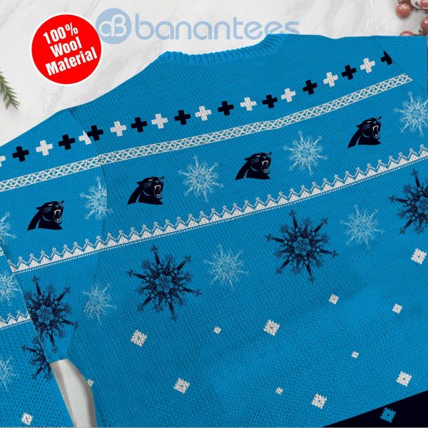 Carolina Panthers Funny Charlie Brown Peanuts Snoopy Ugly Christmas 3D Sweater Product Photo
