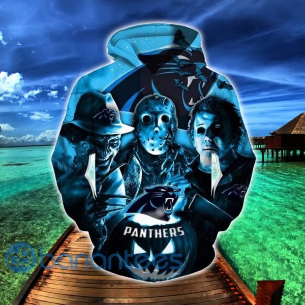 Carolina Panthers Hoodies 3D Halloween Horror Night Hoodie Zip Hoodie Product Photo