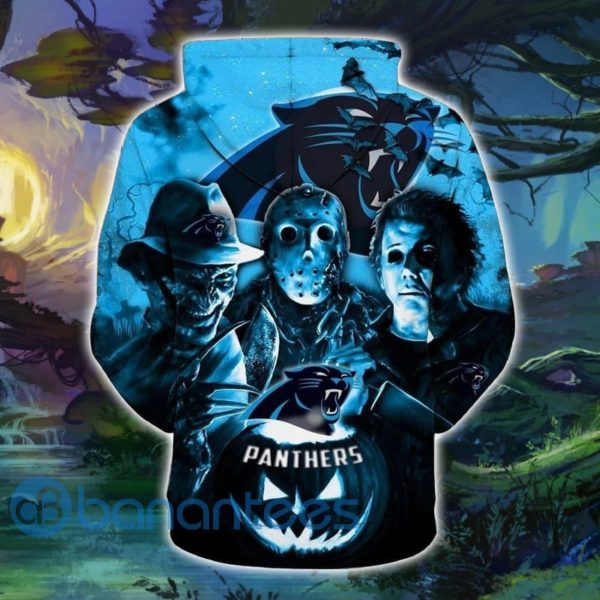 Carolina Panthers Hoodies 3D Halloween Horror Night Hoodie Zip Hoodie Product Photo