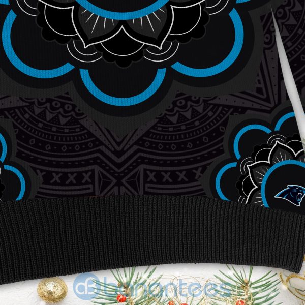 Carolina Panthers Mandala Logo Ugly Christmas 3D Sweater Product Photo