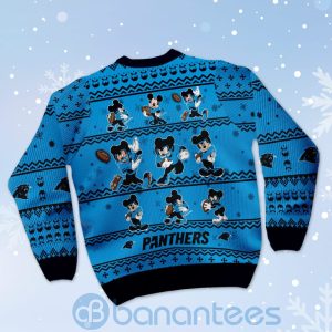 Carolina Panthers Mickey Mouse Ugly Christmas 3D Sweater Product Photo
