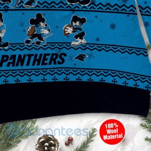 Carolina Panthers Mickey Mouse Ugly Christmas 3D Sweater Product Photo