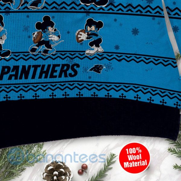 Carolina Panthers Mickey Mouse Ugly Christmas 3D Sweater Product Photo