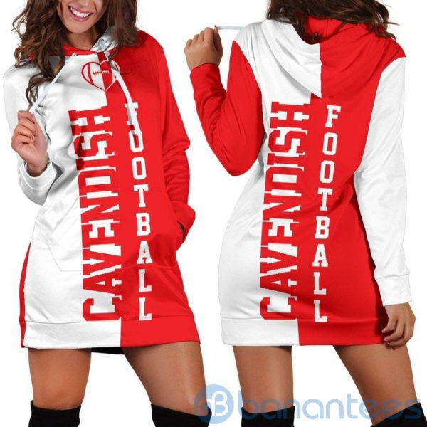 Cavendish Football Hoodie Dress For Women Product Photo