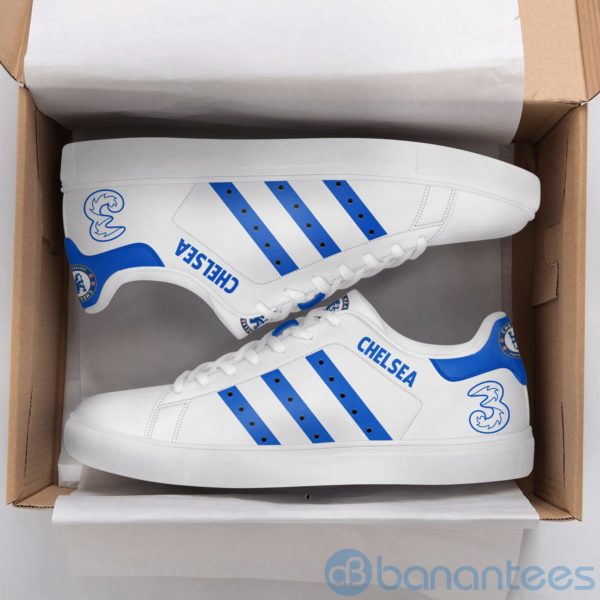 Chelsea Fc Blue Striped Low Top Skate Shoes Product Photo