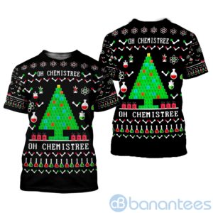 Chemistry Tree Ugly Christmas All Over Printed 3D Shirt Product Photo
