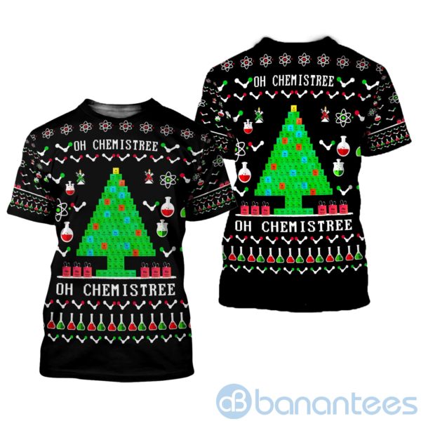 Chemistry Tree Ugly Christmas All Over Printed 3D Shirt Product Photo