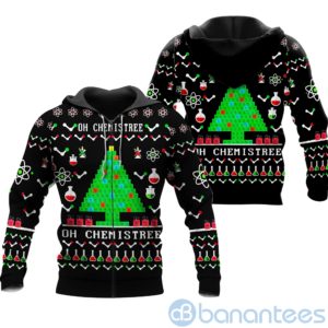 Chemistry Tree Ugly Christmas All Over Printed 3D Shirt Product Photo