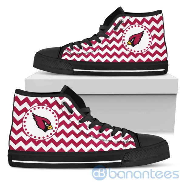 Chevron Striped Arizona Cardinals High Top Shoes Product Photo