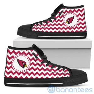 Chevron Striped Arizona Cardinals High Top Shoes Product Photo