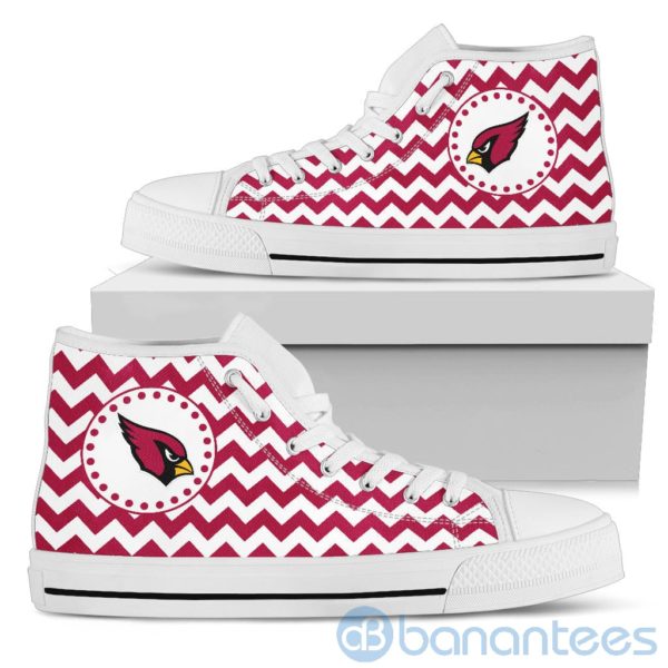 Chevron Striped Arizona Cardinals High Top Shoes Product Photo