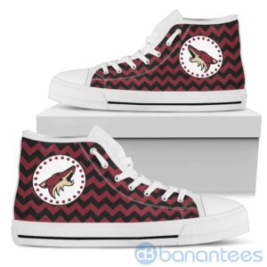 Chevron Striped Arizona Coyotes High Top Shoes Product Photo