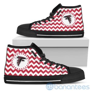 Chevron Striped Atlanta Falcons High Top Shoes Product Photo