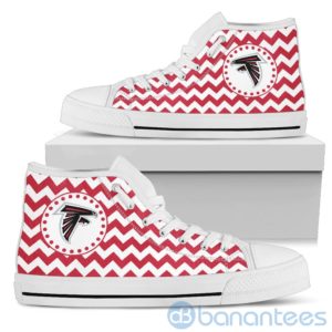 Chevron Striped Atlanta Falcons High Top Shoes Product Photo