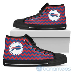 Chevron Striped Buffalo Bills High Top Shoes Product Photo