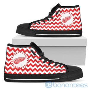 Chevron Striped Detroit Red Wings High Top Shoes Product Photo