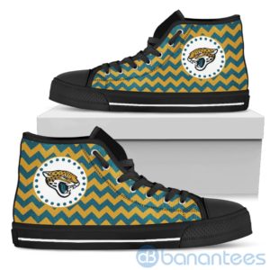 Chevron Striped Jacksonville Jaguars High Top Shoes Product Photo