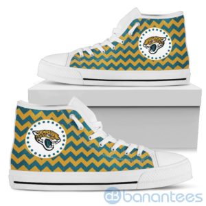 Chevron Striped Jacksonville Jaguars High Top Shoes Product Photo