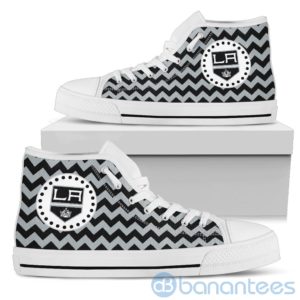 Chevron Striped Los Angeles Kings High Top Shoes Product Photo