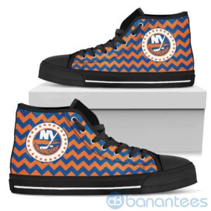 Chevron Striped New York Islanders High Top Shoes Product Photo
