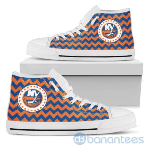 Chevron Striped New York Islanders High Top Shoes Product Photo