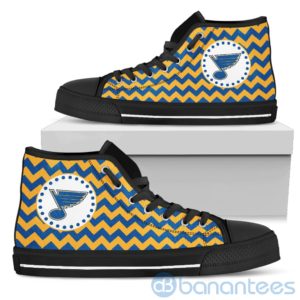 Chevron Striped St. Louis Blues High Top Shoes Product Photo